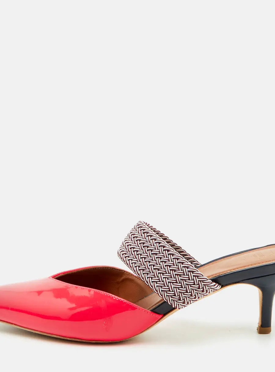 Malone Souliers Maisie Size 39 Red Patent Leather Mules