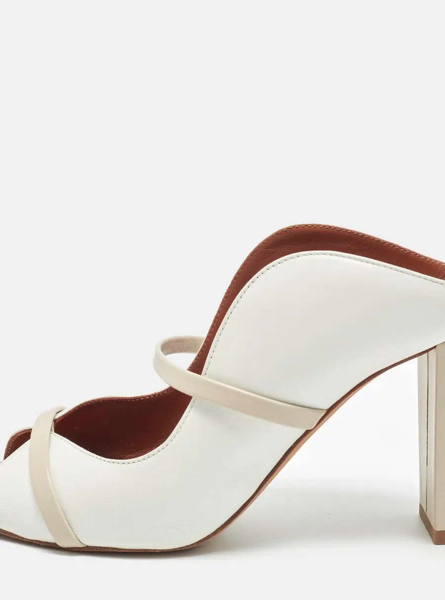 Malone Souliers Norah Size 37 White Leather Mules