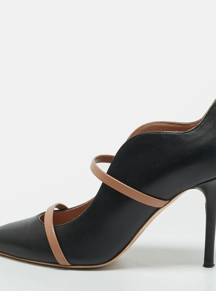 Malone Souliers Maureen Size 37 Black/Beige Leather Pumps
