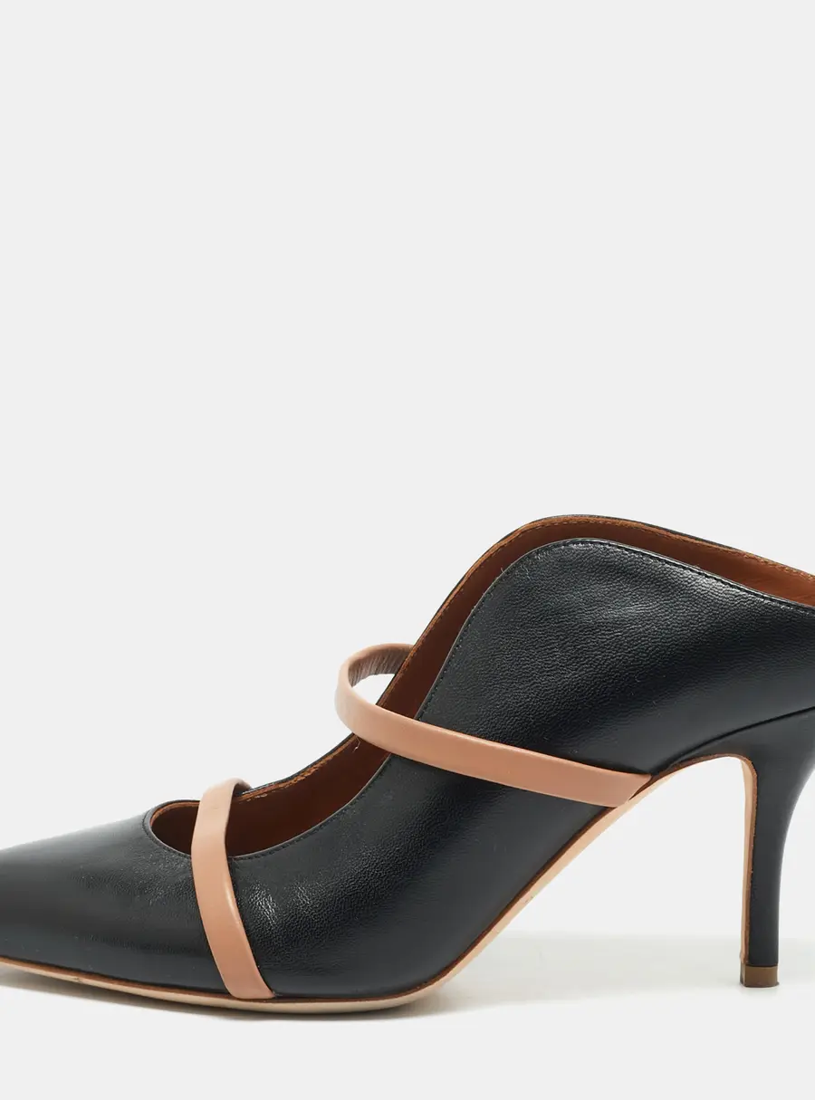 Malone Souliers Maureen Size 37 Black/Beige Leather Pumps