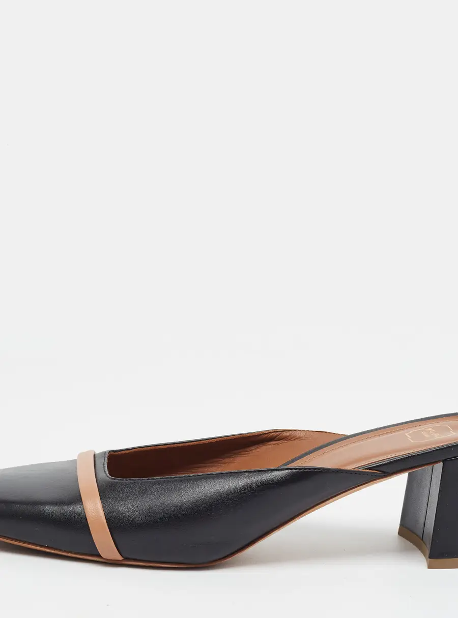 Malone Souliers Size 41 Black/Beige Leather Mules