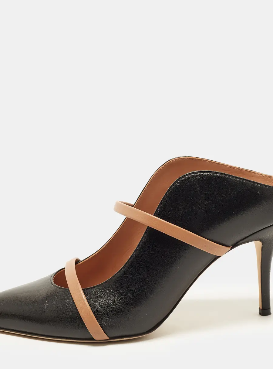 Malone Souliers Maureen Size 41 Black/Beige Leather Mules