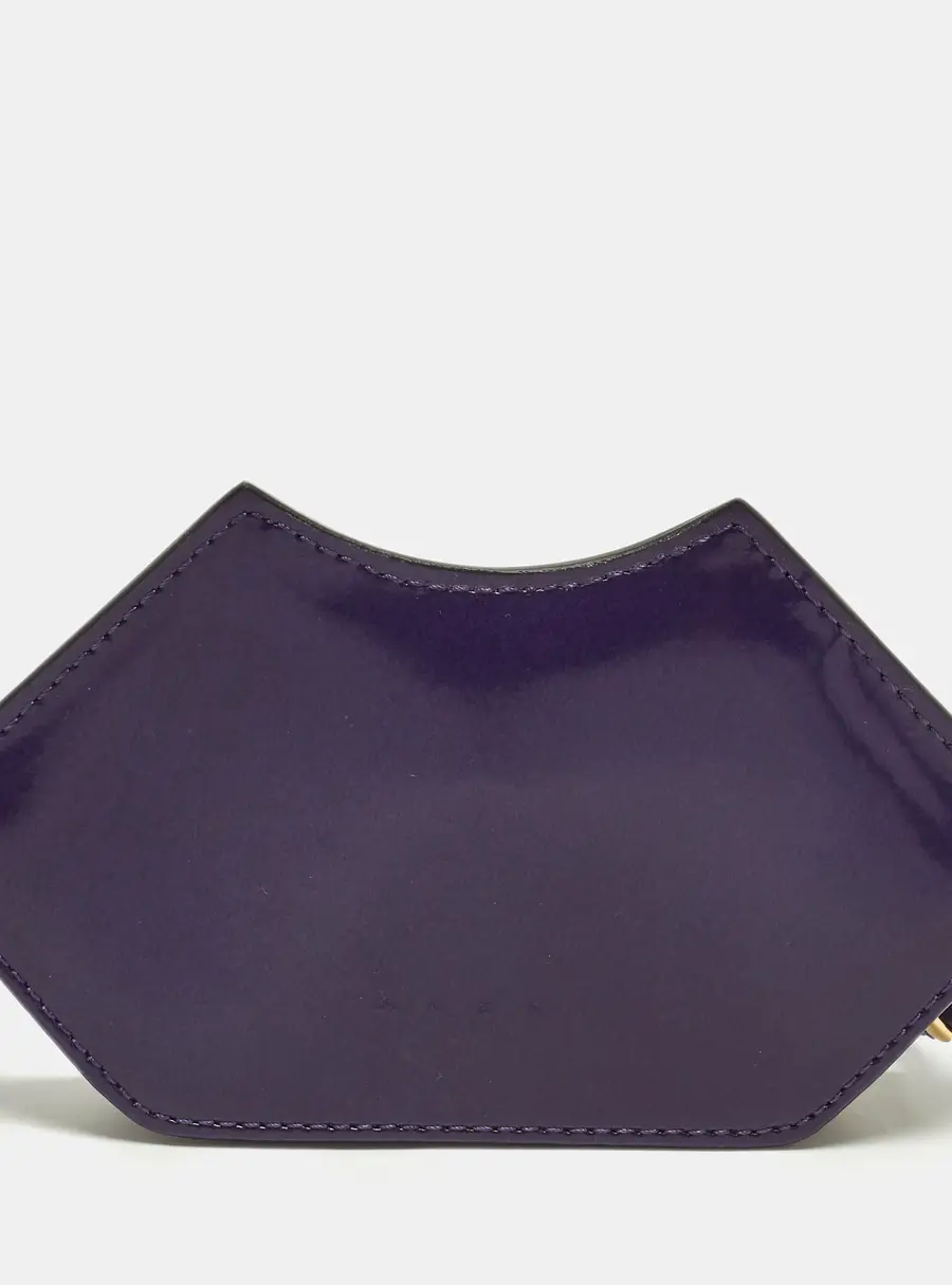 Marni Portamonete Purple Leather Zip Clutch