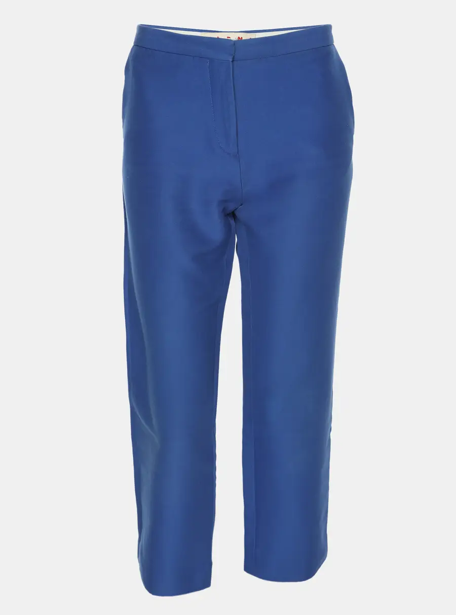 Marni Blue Cotton Trouser S