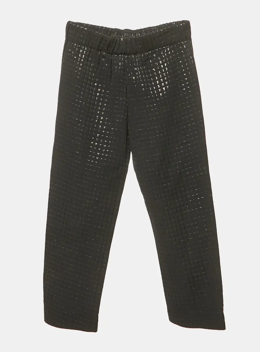 Marni Black Checks Lurex Trousers M