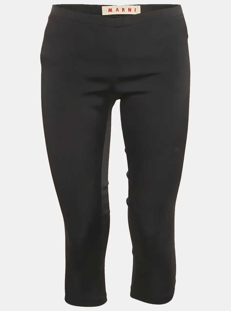 Marni Black Knit Cropped Leggings S