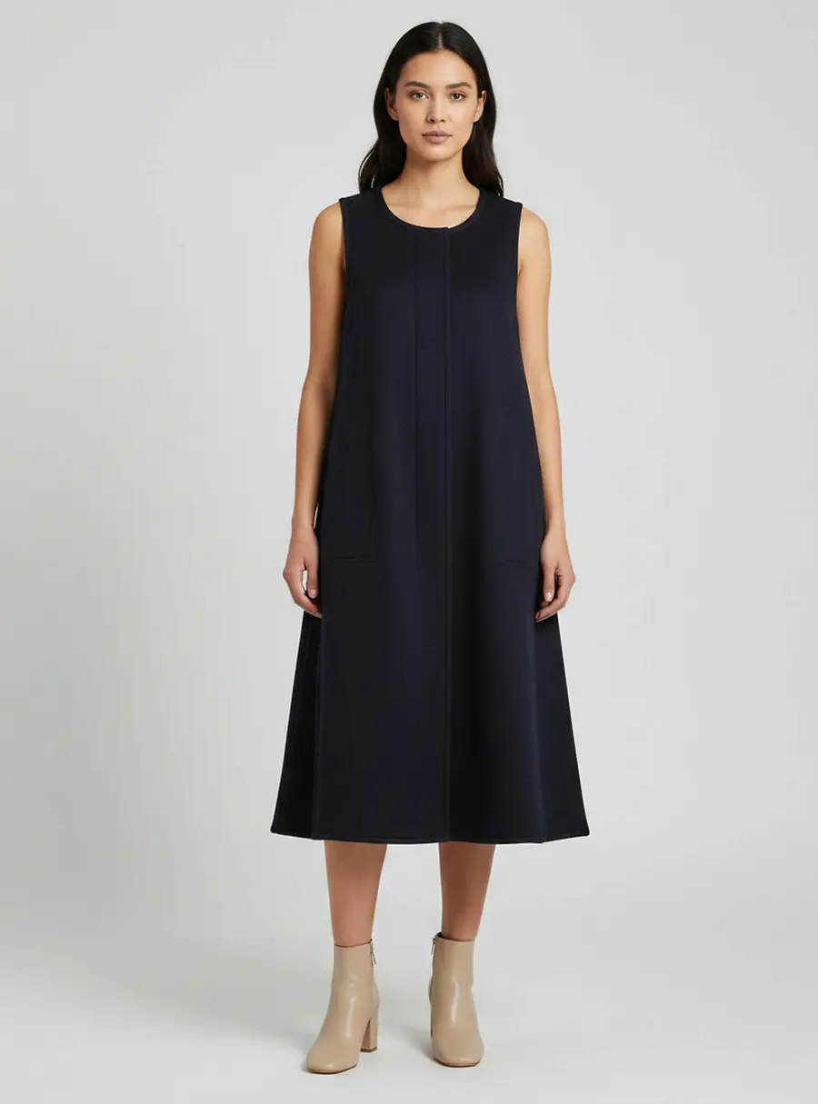 Marni Black Wool High-Low Overcoat S