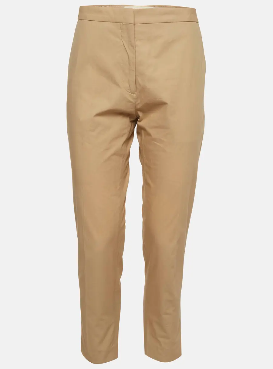 Marni Camel Brown Cotton Skinny Trousers M