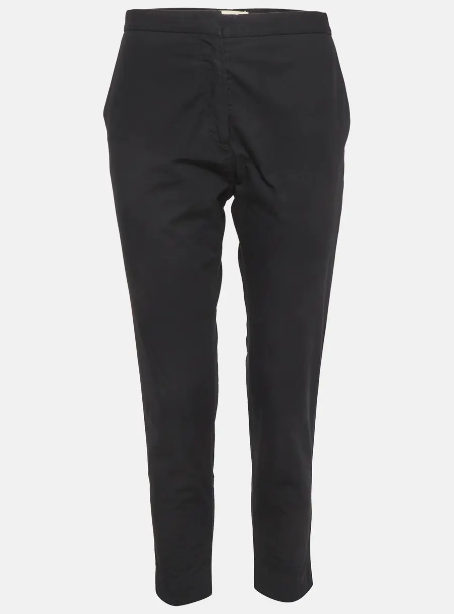 Marni Black Cotton Slim Fit Trousers M
