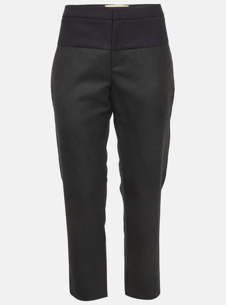 Marni Grey Gabardine Wool Trousers M