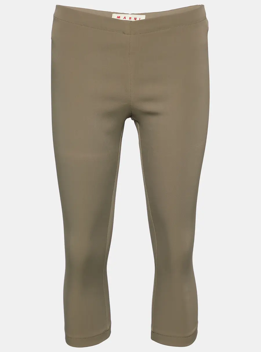 Marni Beige Stretch Cropped Leggings S