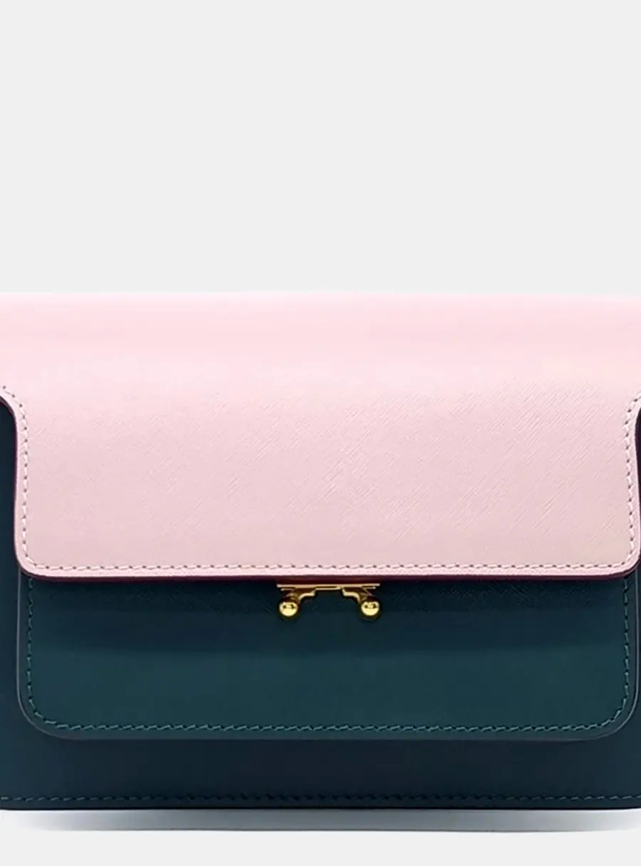 Marni Blue/Pink Leather trunk bag