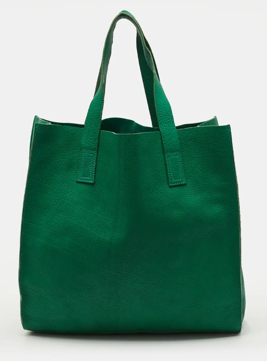 Marni Green Leather Vertical Tote