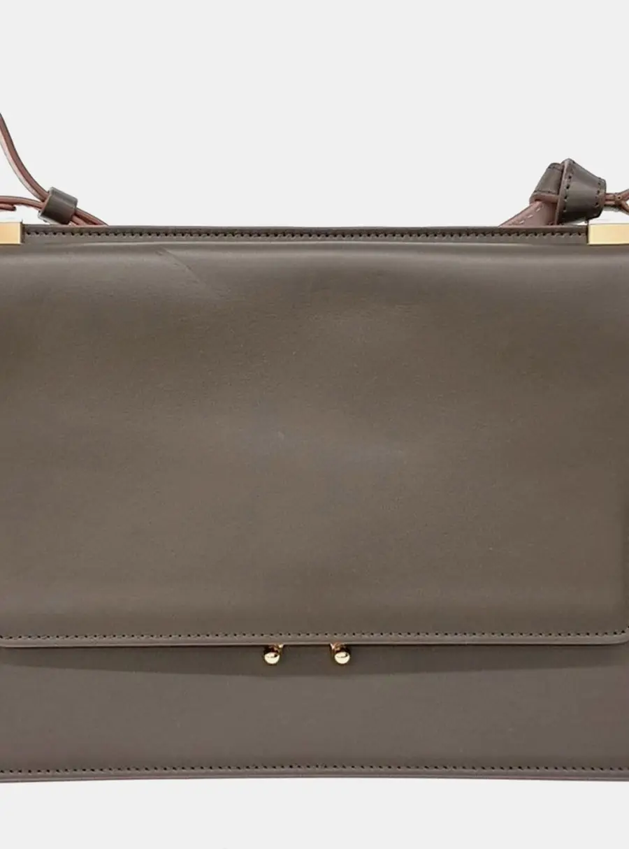 Marni Green Leather Slim Trunk Bag