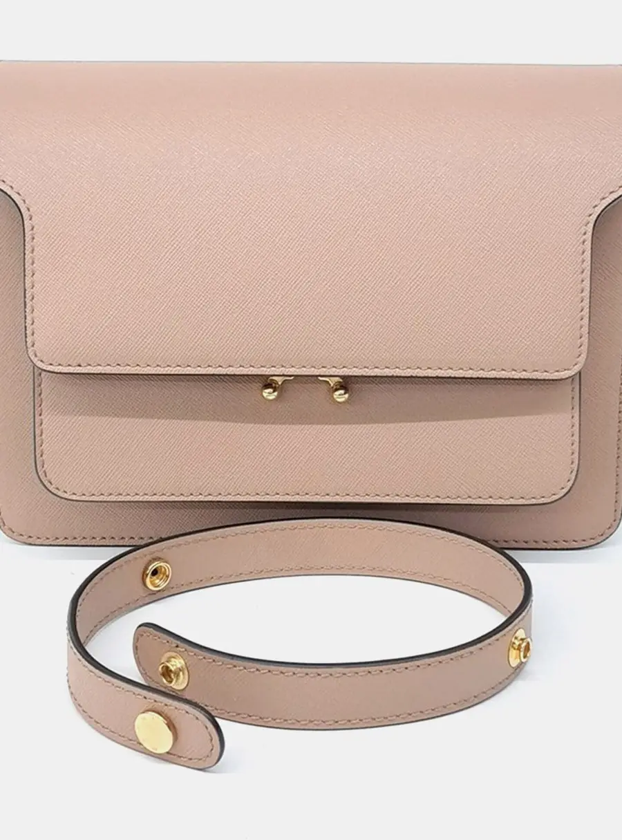 Marni Brown Leather Trunk Bag