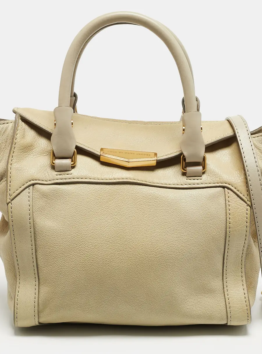 Marc by Marc Jacobs Belmont Cream/Grey Leather Satchel