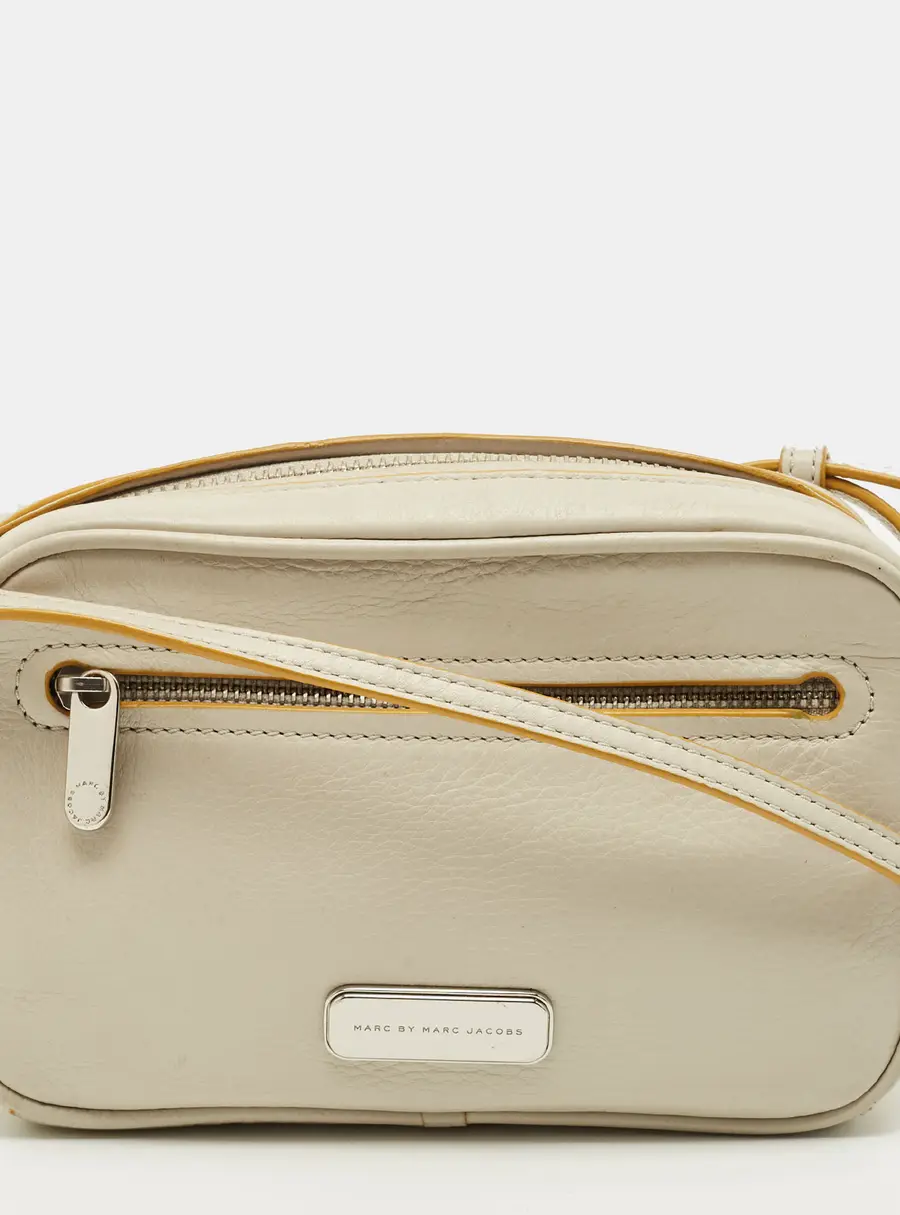 Marc by Marc Jacobs Sally Light Grey/Mustard Leather Crossbody Bag