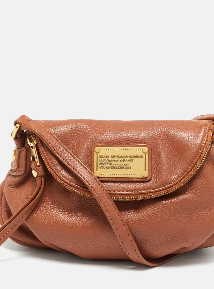 Marc by Marc Jacobs Classic Q Natasha Brown Leather Crossbody Bag
