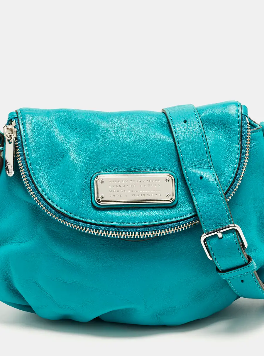 Marc by Marc Jacobs Classic Q Natasha Teal Green Leather Shoulder Bag