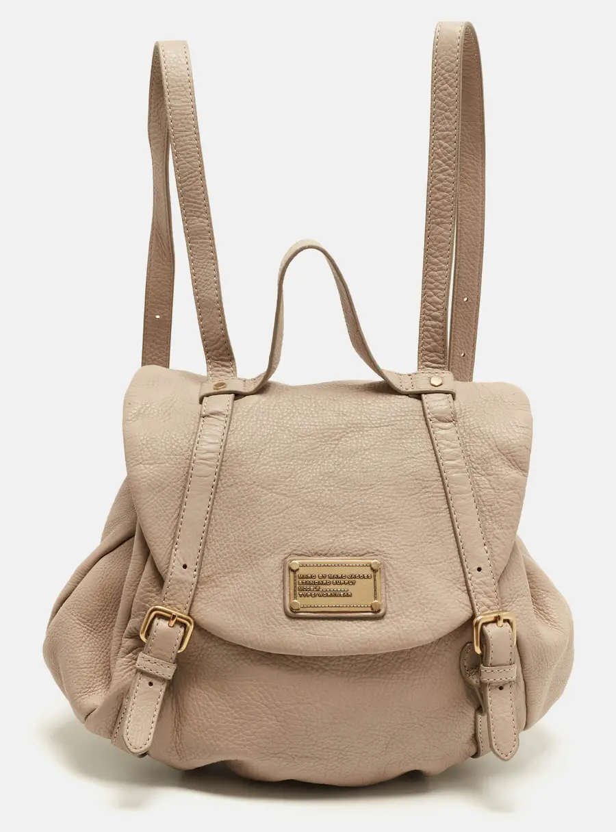 Marc by Marc Jacobs Classic Light Beige Leather Backpack