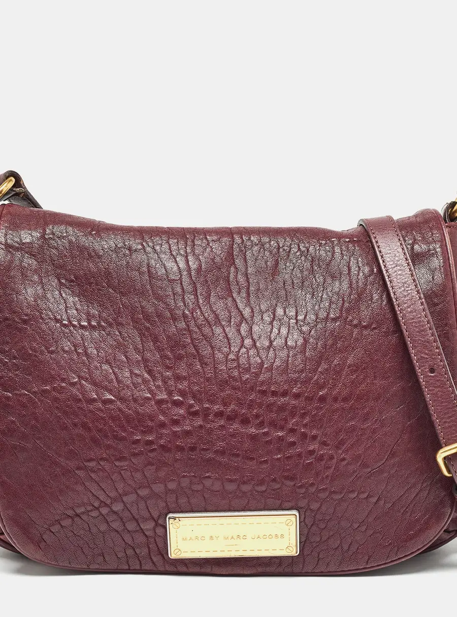 Marc by Marc Jacobs Washed Up The Nash Burgundy Leather Crossbody Bags