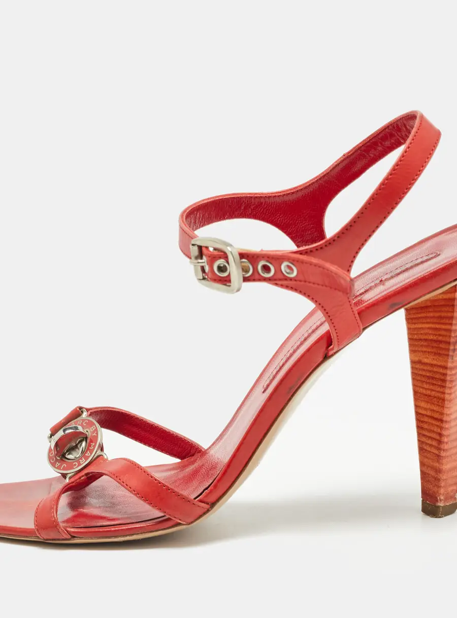 Marc by Marc Jacobs Red Leather Slingback Sandals Size 40