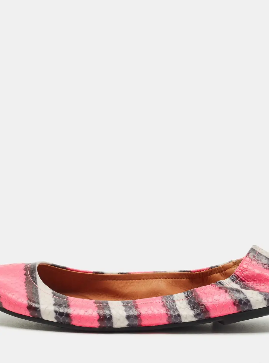 Marc by Marc Jacobs  Multicolor Watersnake Embossed Leather Ballet Flat Size 37.5