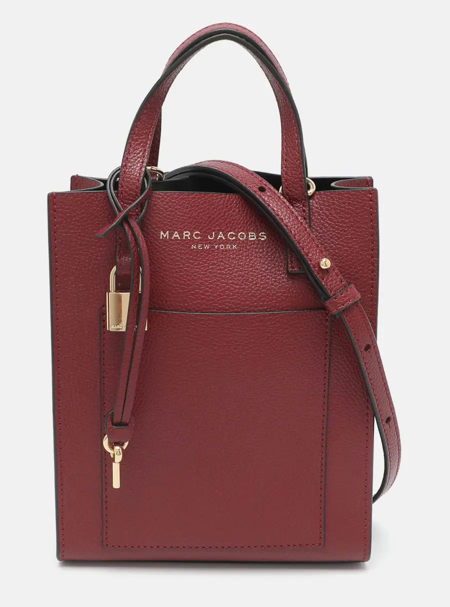 Marc Jacobs Grind Burgundy Leather Crossbody Bag