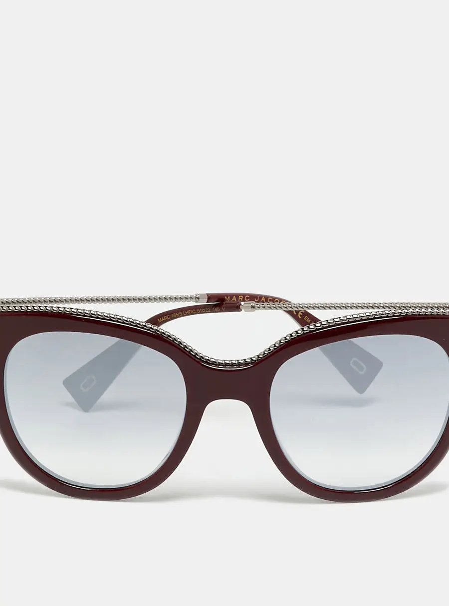 Marc Jacobs Burgundy Mirrored Gradient MARC 165/S Cat Eye Sunglasses
