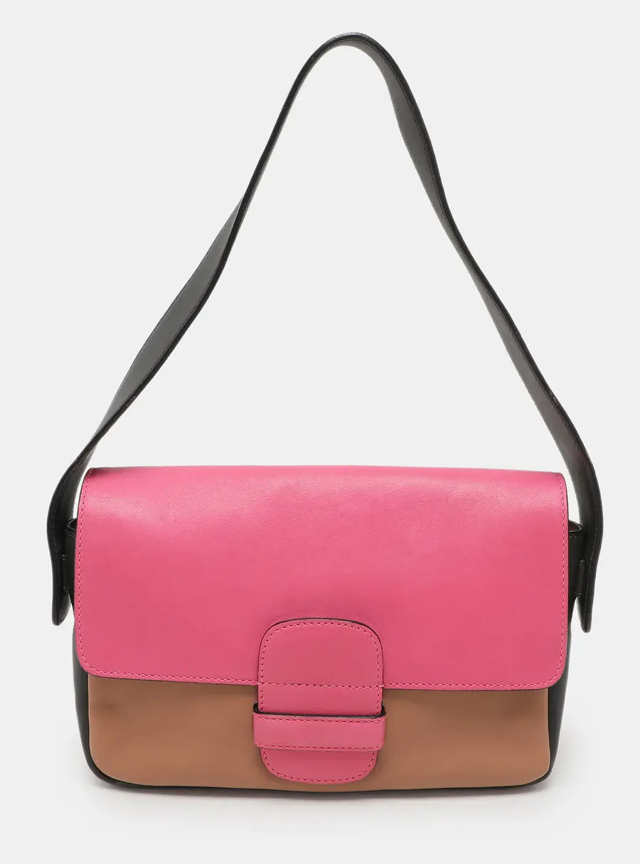 Marc Jacobs Multicolor Color Block Leather Flap Shoulder Bag
