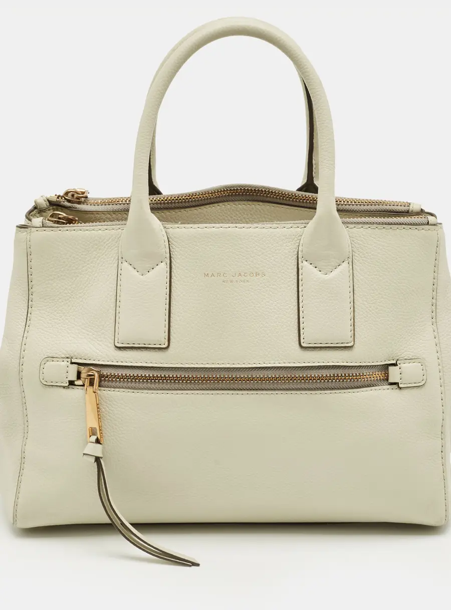 Marc Jacobs Off White Leather Gotham North South Tote