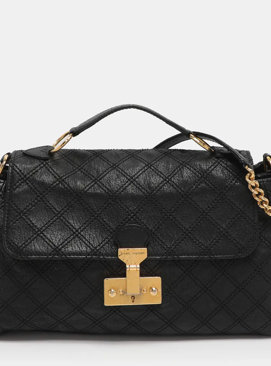 Marc Jacobs Black Quilted Leather Baroque Single Shoulder Bag