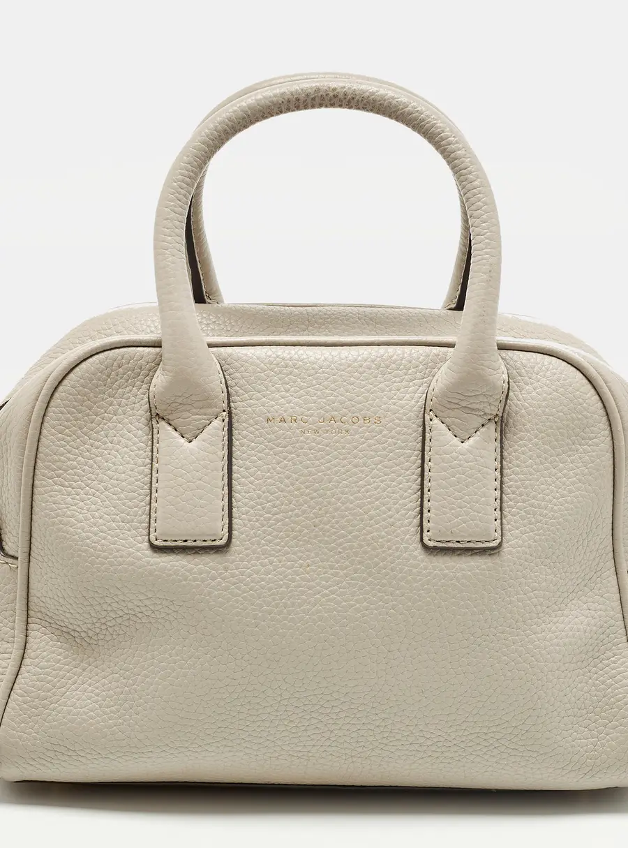 Marc Jacobs Gotham Light Beige Leather Bauletto Bag