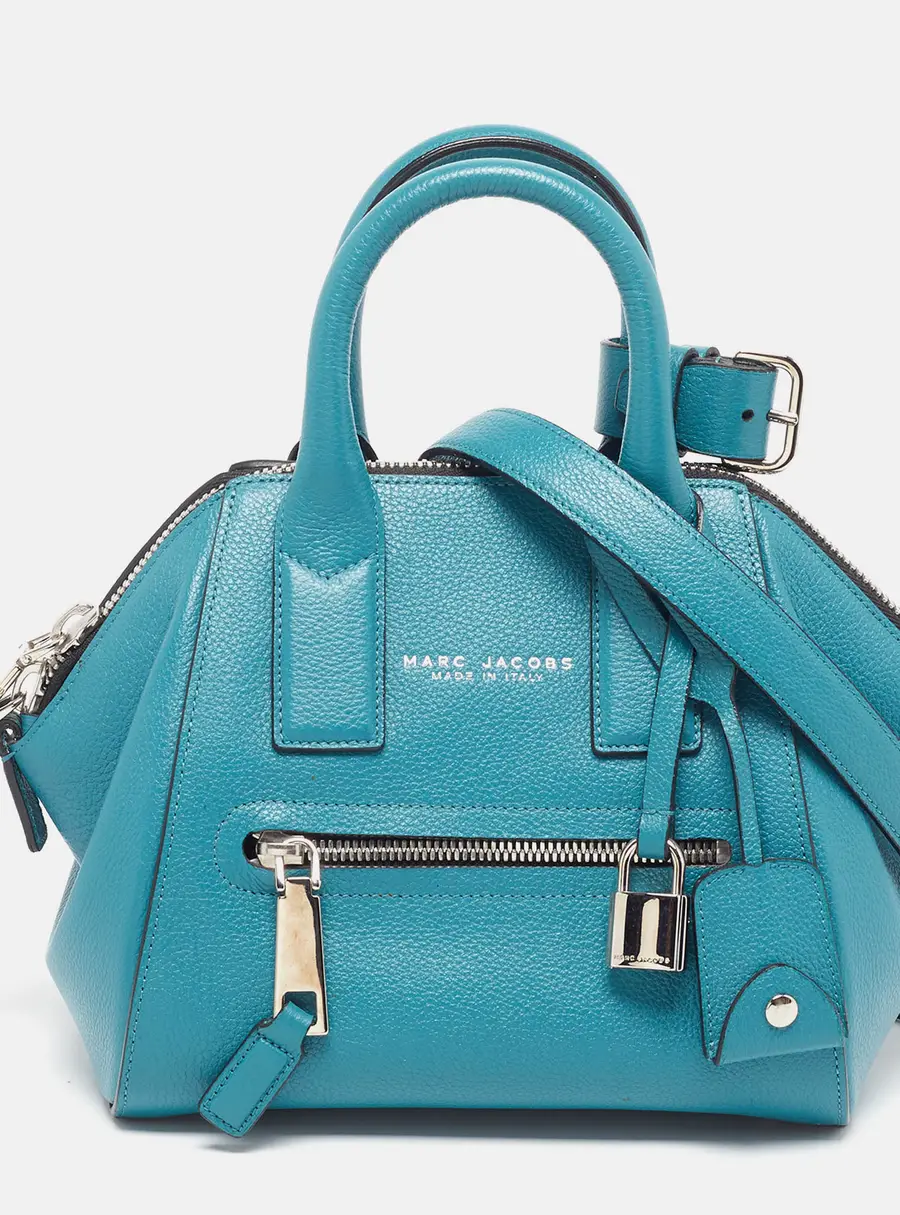 Marc Jacobs Incognito Teal Green leather Satchel