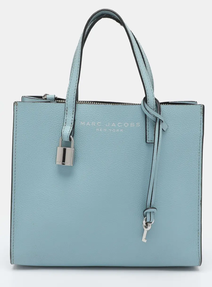 Marc Jacobs Grind Blue Leather Tote