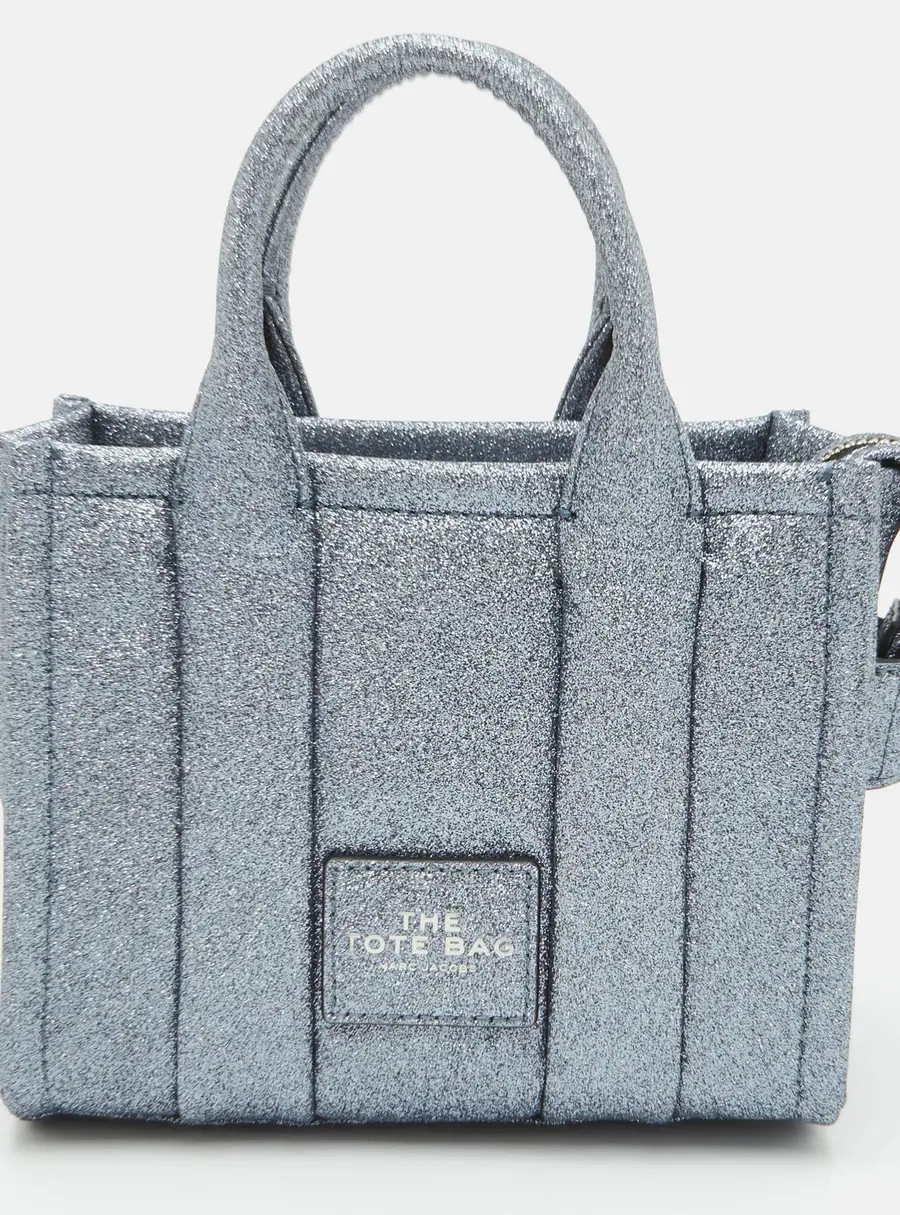 Marc Jacobs The Galactic Mini Silver Glitter Tote