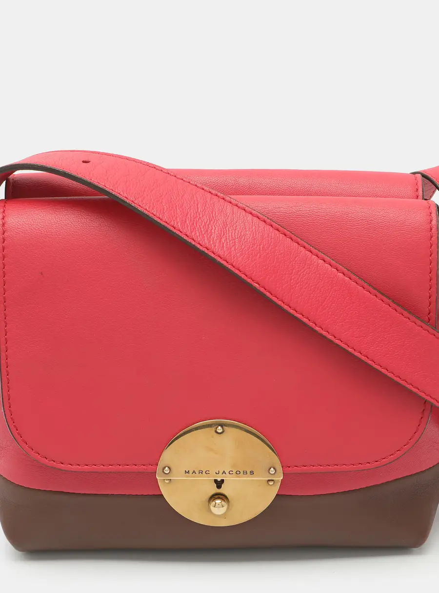 Marc Jacobs Twin Mini Pink Leather Crossbody Bag