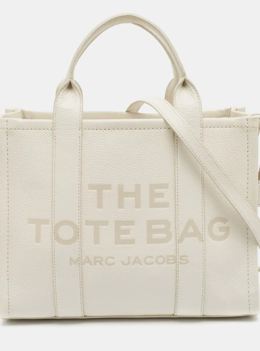 Marc Jacobs The Tote Medium White Leather Tote