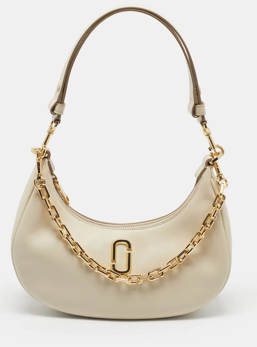 Marc Jacobs The Curve Ivory Leather Shoulder Bag
