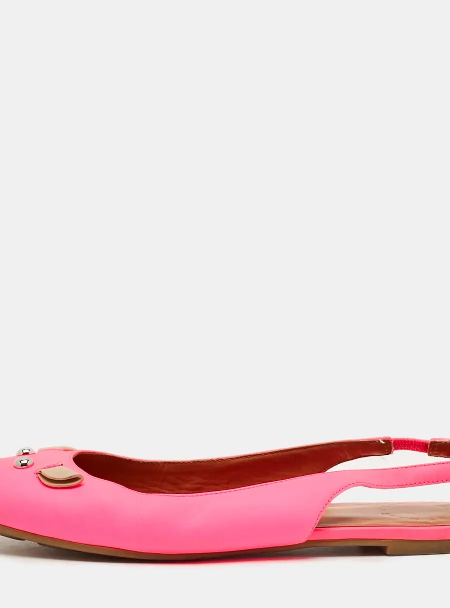 Marc Jacobs Size 37 Pink mouse Leather Slingback Flats