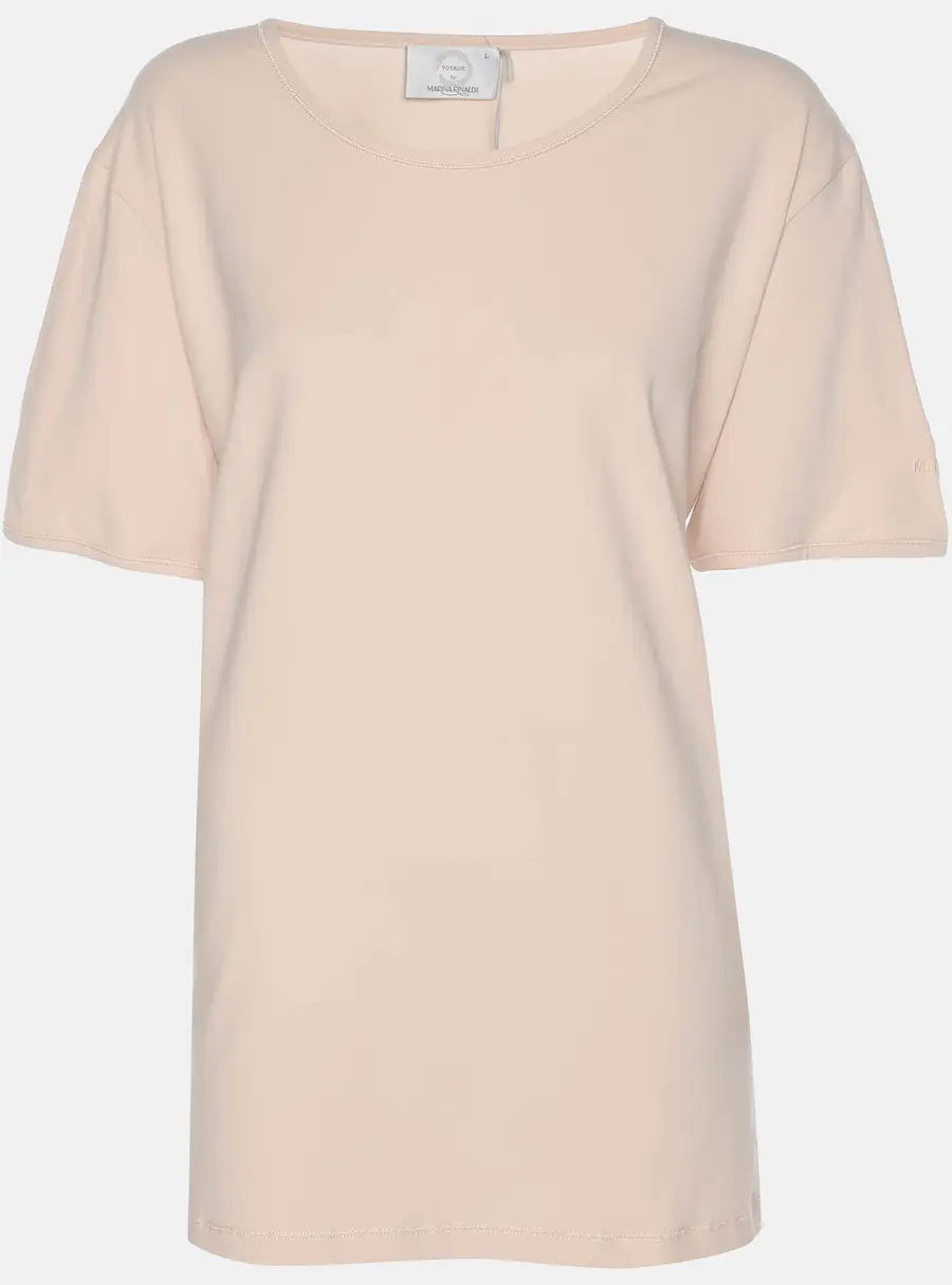 Voyage by Marina Rinaldi Peach Stretch Cotton Top L