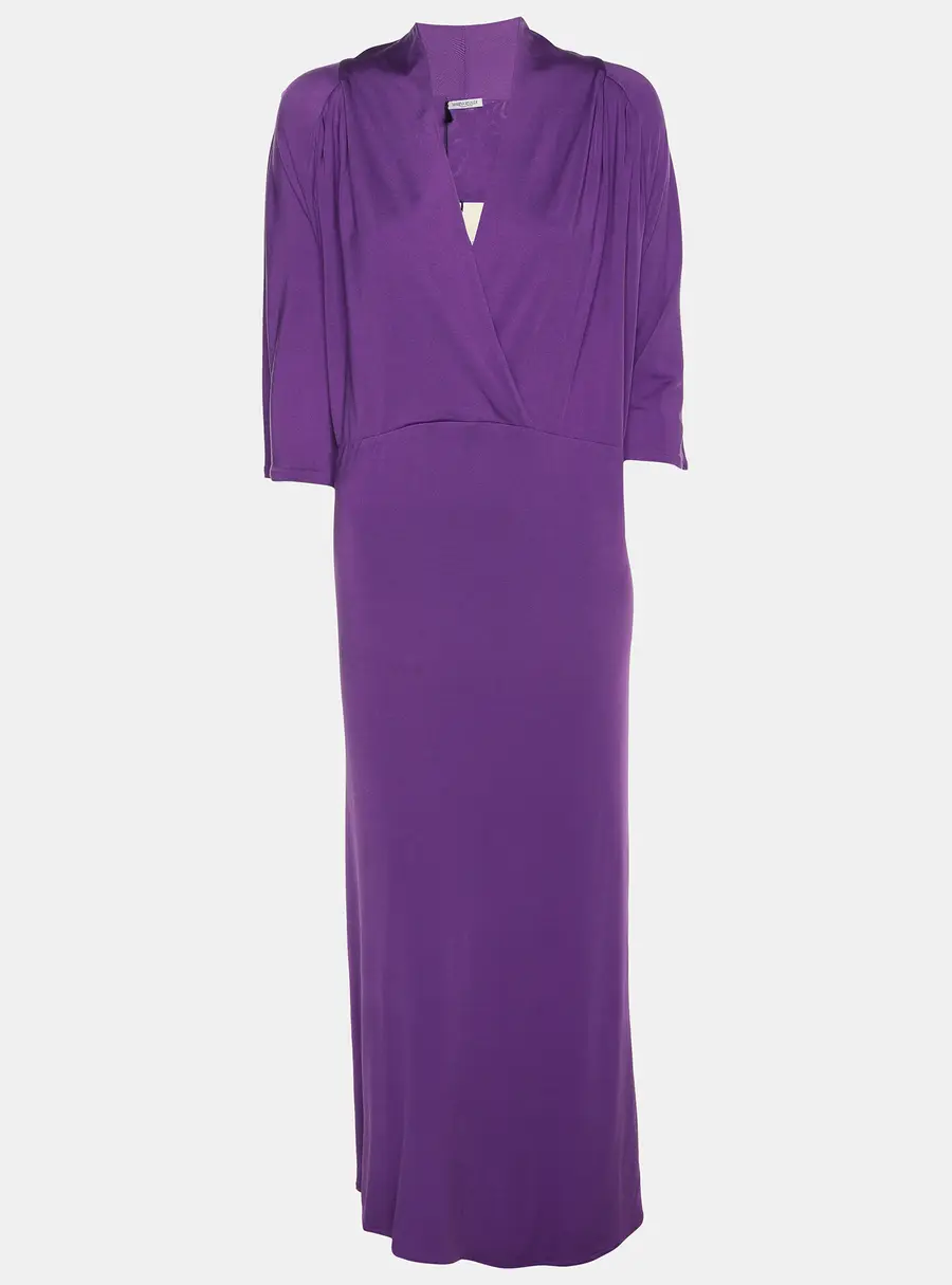 Marina Rinaldi Purple Jersey Midi Dress XL