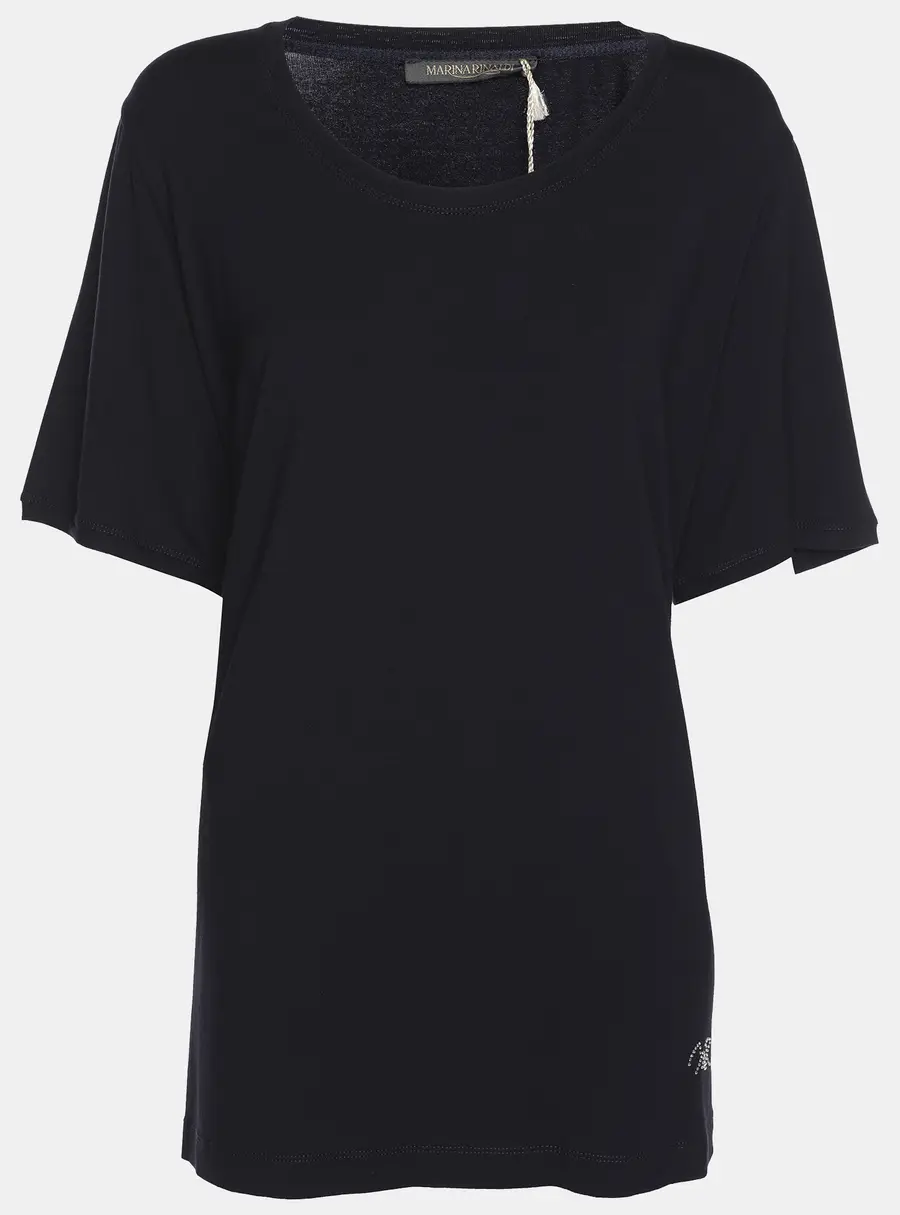 Marina Rinaldi Navy Blue Jersey T-Shirt L