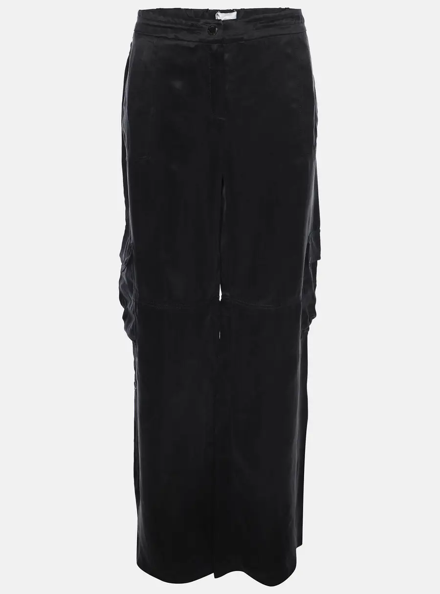 Marina Rinaldi Midnight Blue Cupro Combat Trousers L