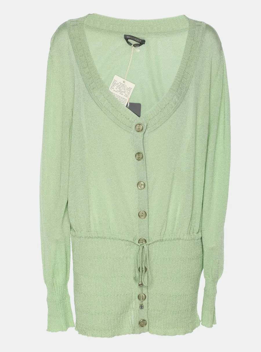 Marina Rinaldi Green Stretch Knit Cardigan XL