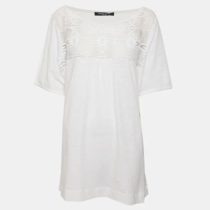 Marina Sport by Marina Rinaldi Jersey and Lace Top L