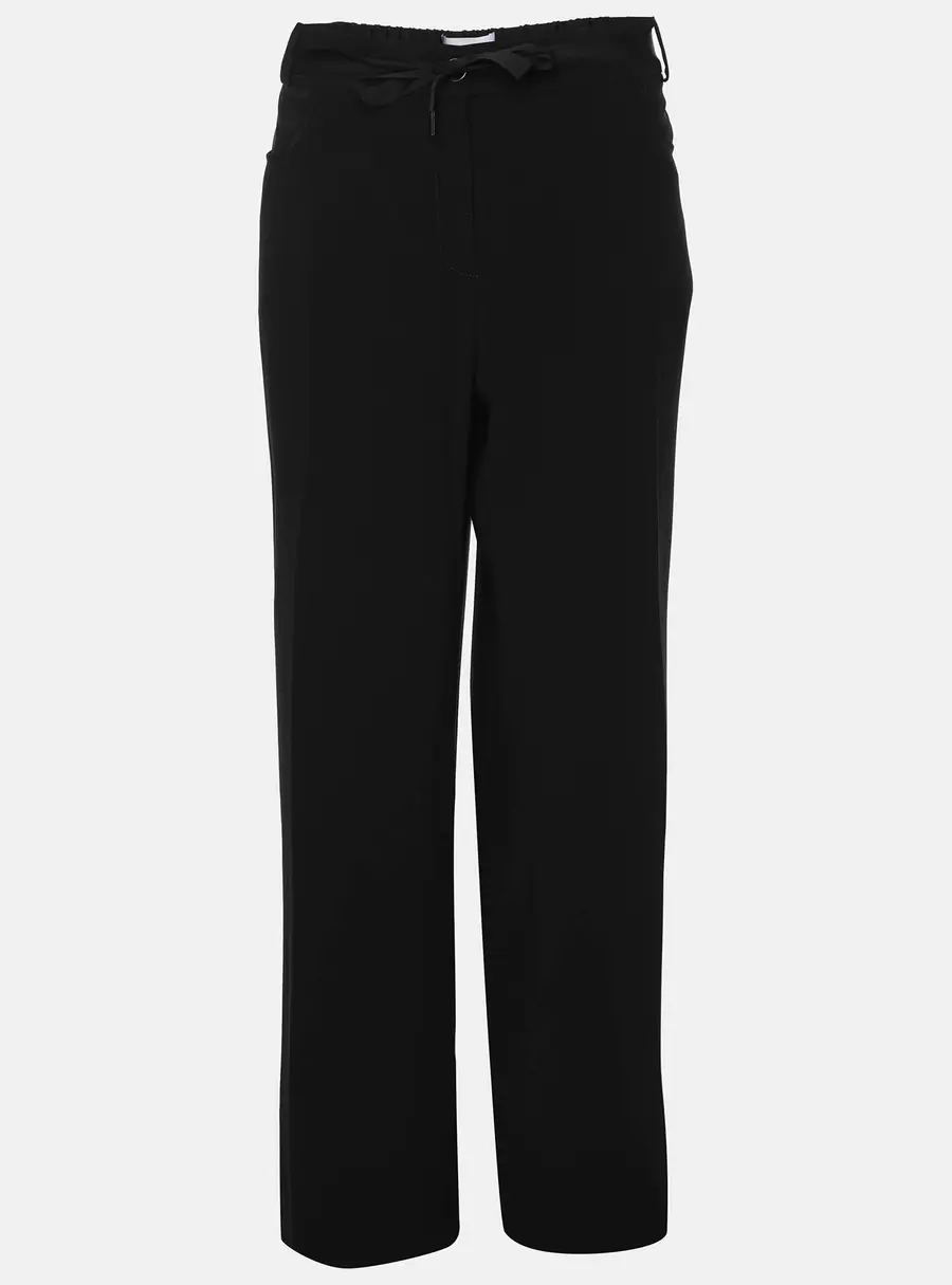 Voyage by Marina Rinaldi Black Crepe Pants L
