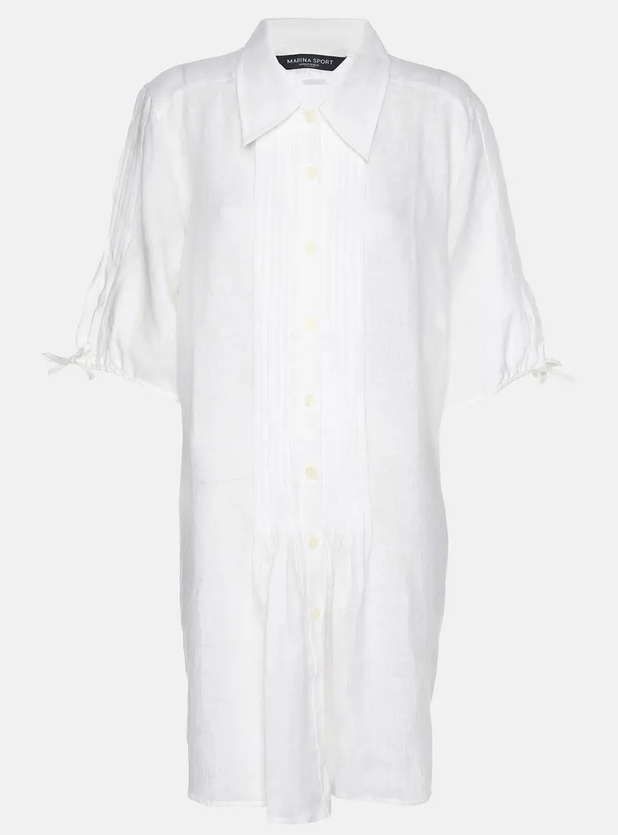 Marina Sport by Marina Rinaldi White Linen Dress L