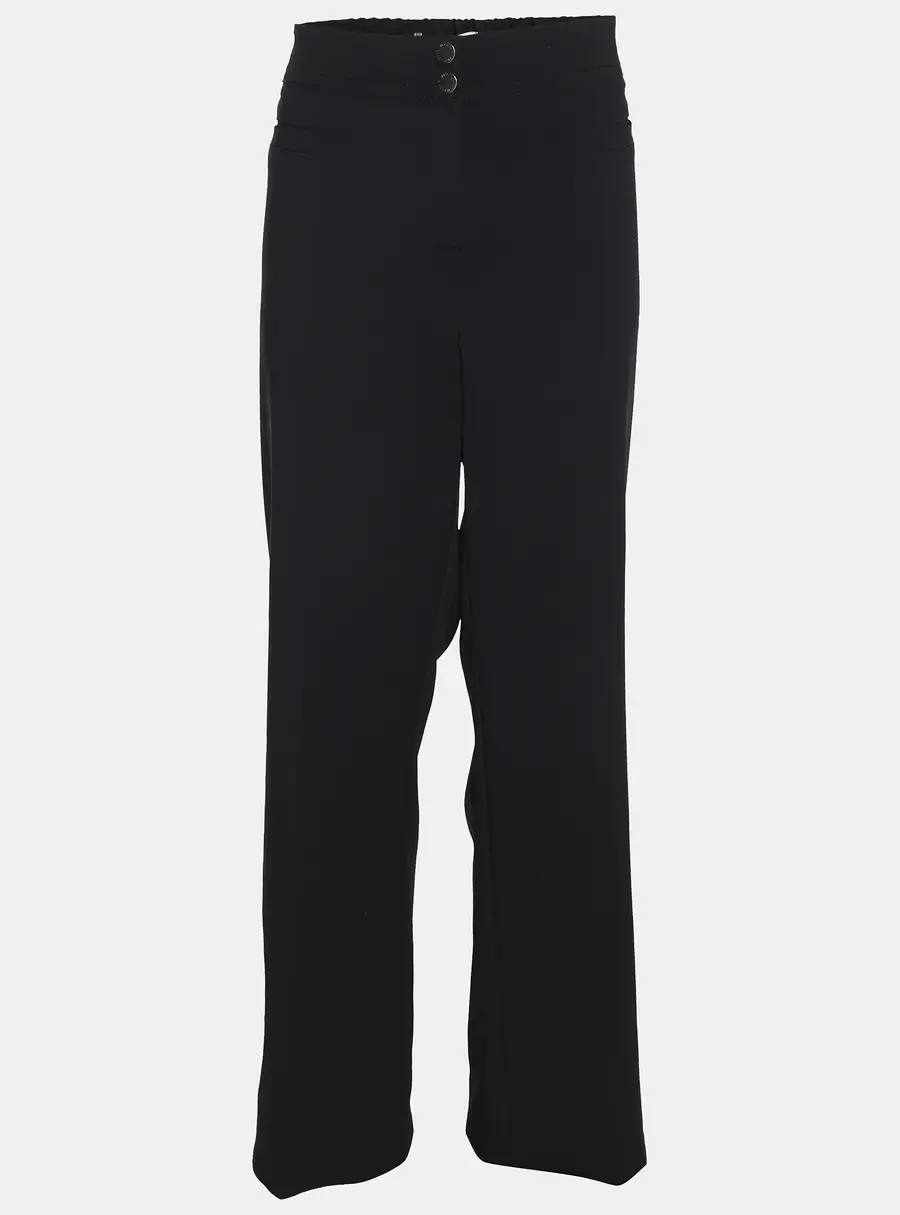 Voyage by Marina Rinaldi Navy Blue Nylon Trousers L