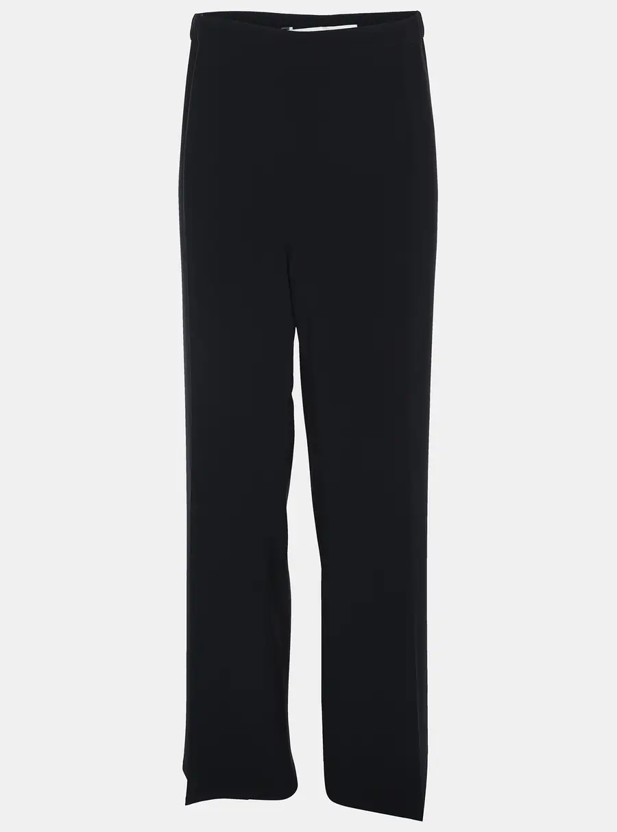 Marina Rinaldi Navy Blue Crepe Trousers L